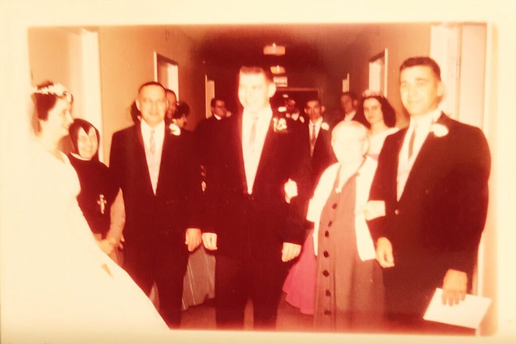 Original faded Wedding Hallway photograph